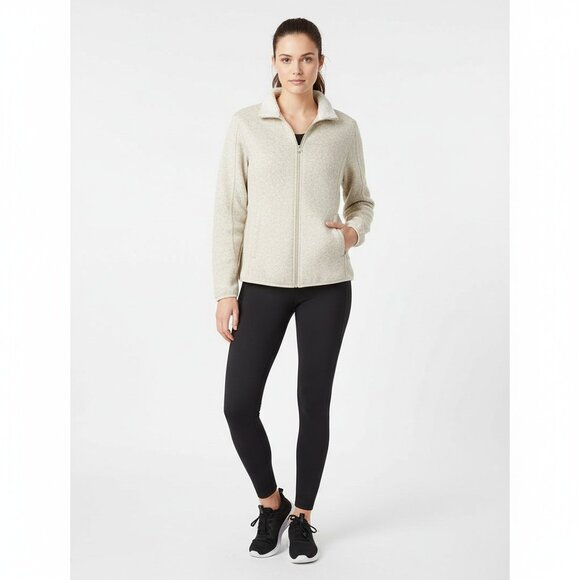 Swiss Tech Tan Zip Up Long Sleeve Fleece Lined Jacket L - Picture 5 of 5